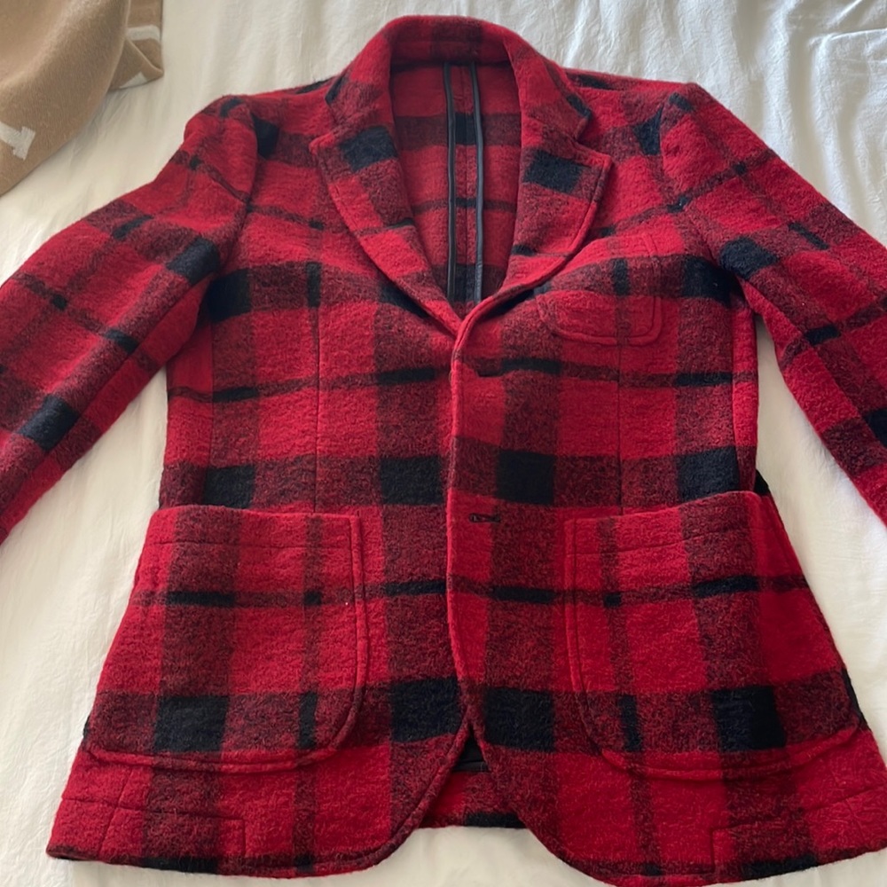 Brooks brothers red fleece blazer